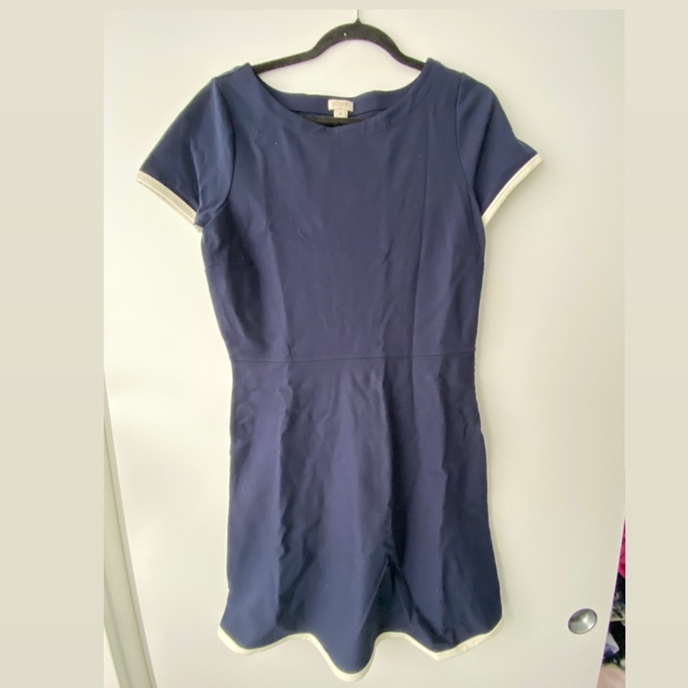 J Crew navy blue skater dress, size 8